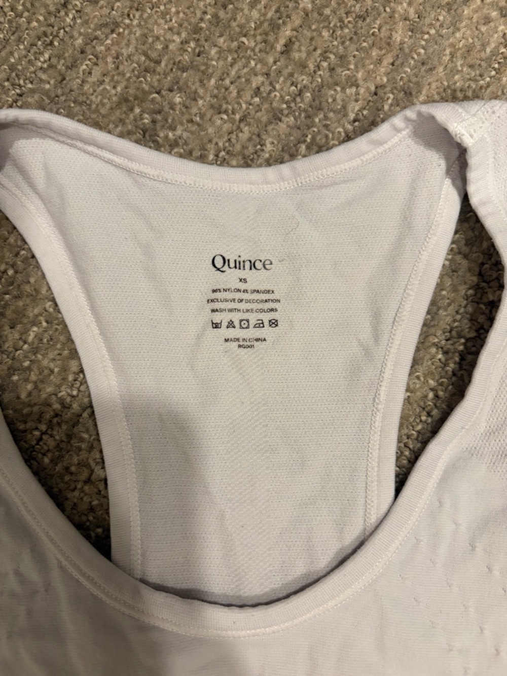 Quince Seamless Ruched Razorback Tank White Size XS - Picture 2 of 6